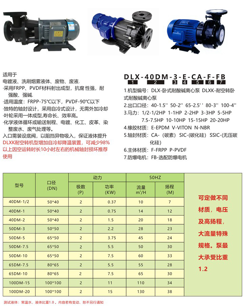 DLX卧式耐酸碱草莓视频色网站/DLXK耐空转卧式耐酸碱草莓视频色网站